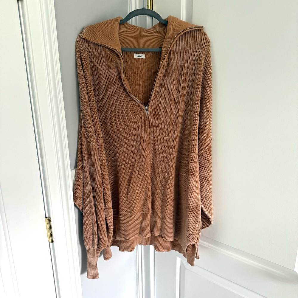 Aerie Real Good Beyond Quarter Zip Sweatshirt.